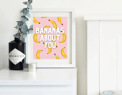 Bananas About You - Personalised anniversary gift - Illustrashun