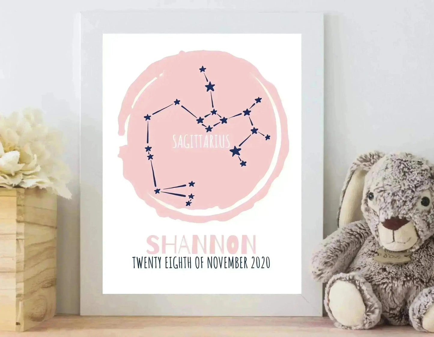 Star Sign Pink Print Illustrashun